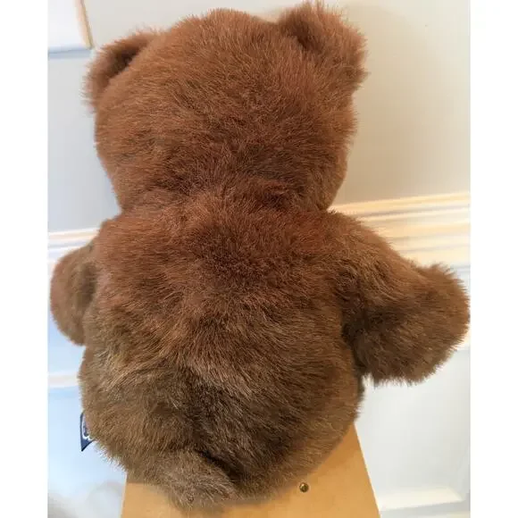 Vintage 1983 GUND Brown Teddy Bear Plush Medal Tag Korea 16” Classic Soft - Picture 5 of 9